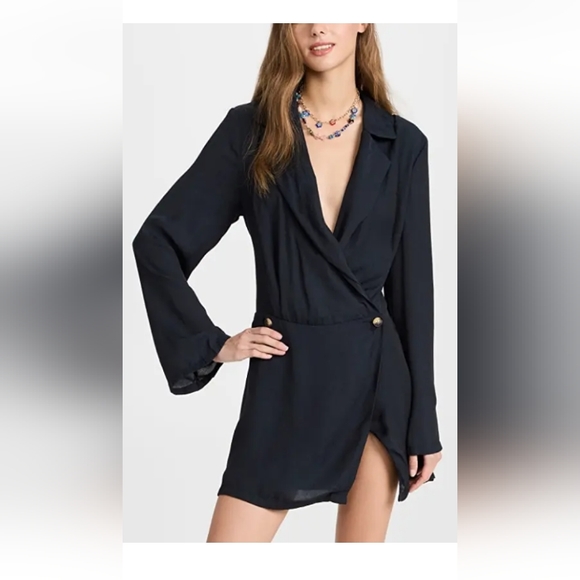 Free People Dresses & Skirts - Free People snake skin faux wrap mini dress